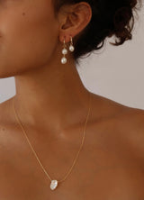 Gold Filled Double Pearl Hoops