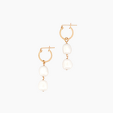 Gold Filled Double Pearl Hoops