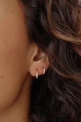 CZ Petite Hoops