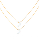 Mommy & Me Opalite Moon Necklace Set