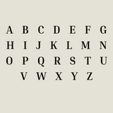 Initial Necklace: Classic Font