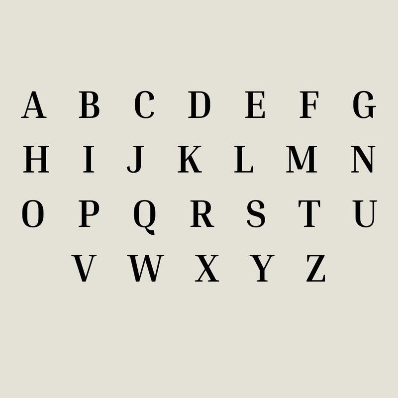 Initial Necklace: Classic Font