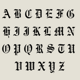 Initial Necklace: OLD ENGLISH