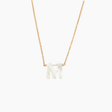 Mother of Pearl Initial Necklace