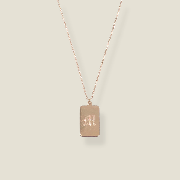 Initial Necklace: OLD ENGLISH
