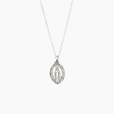 Virgin Mary Sterling Silver Necklace