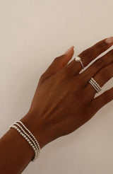 Dune Stretch Bracelets - Silver