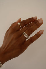 Dune Stretch Ring Silver - extra small