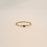 Gold Filled Black CZ Stacking Rings