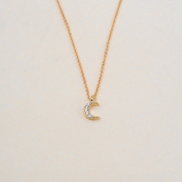 CZ Moon Necklace