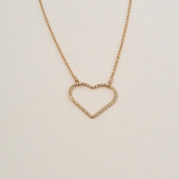 Large Shimmer Heart Necklace