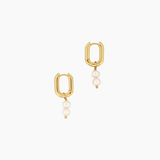 Remi Double Pearl Hoops