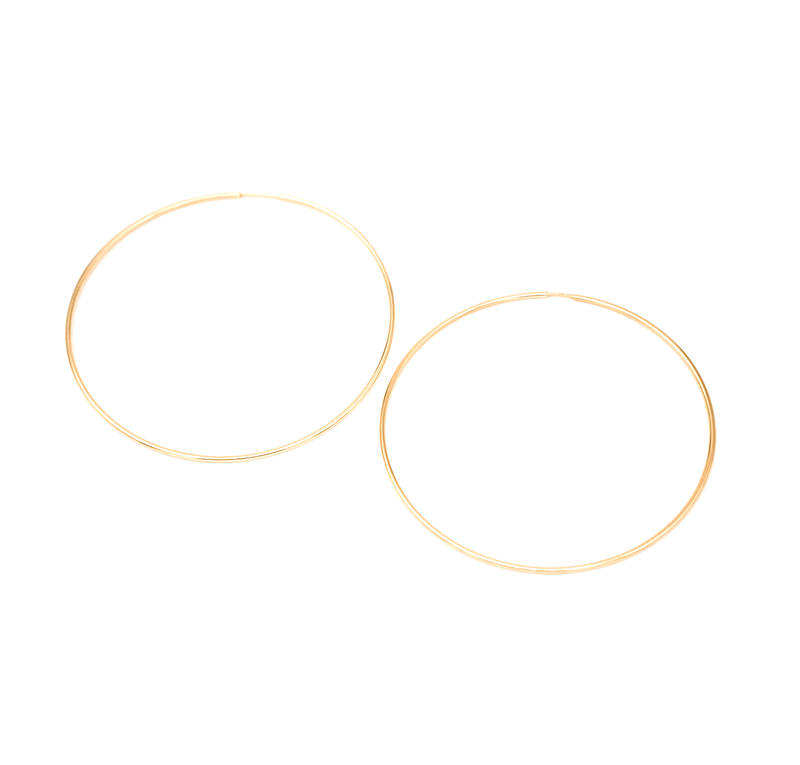 Large Gold Seamless Hoops