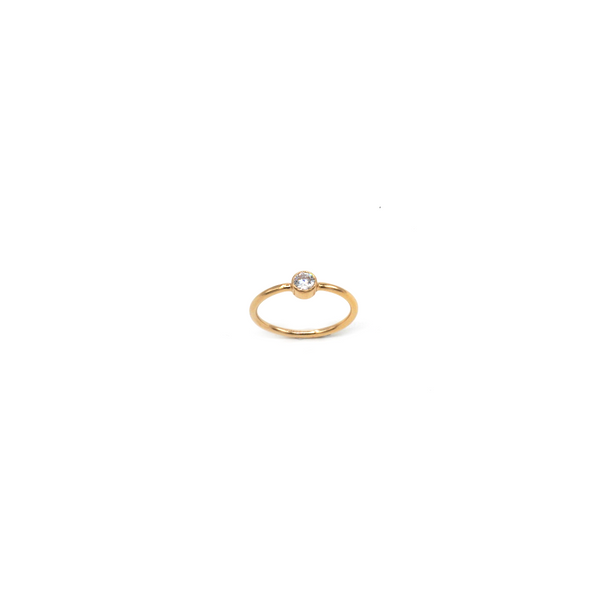 XL Gold Filled CZ Stacking Ring